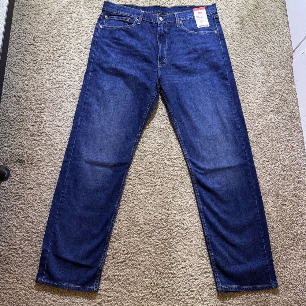 Levi’s 505 Regular Stretch Men’s Jeans 38x32 Blue Straight Leg Classic Denim